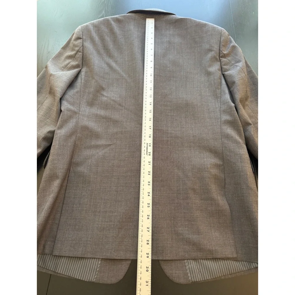 Banana Republic Slim Fit Blazer Mens 42R Gray‎ Marzotto Wool Sport Coat Jacket